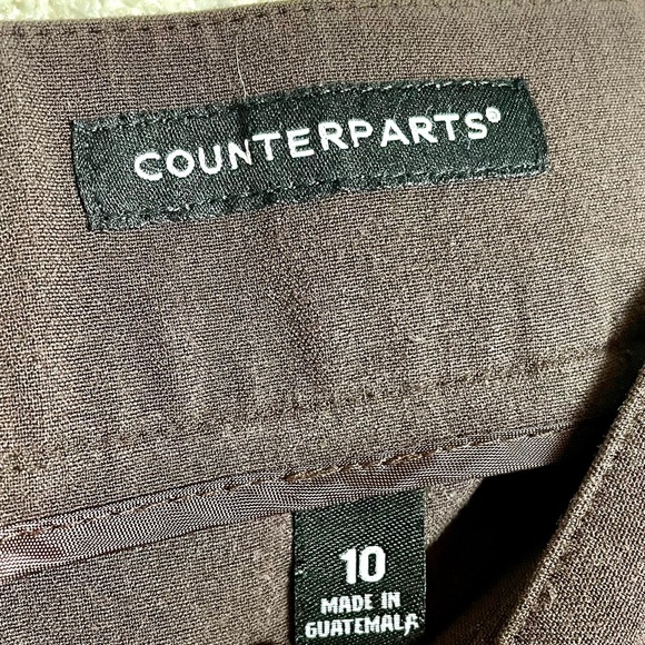 Counterparts Knee-Length Career Midi Pencil Skirt Brown Size 10 - Picture 3 of 4
